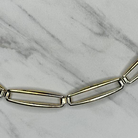 Skinny Silver Gold Chain Link Belt Large XL Two Tone ✨ - Picture 7 of 11
